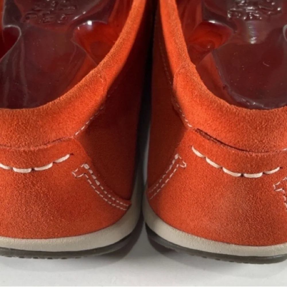 Rockport orange suede driving loafers size 10.5